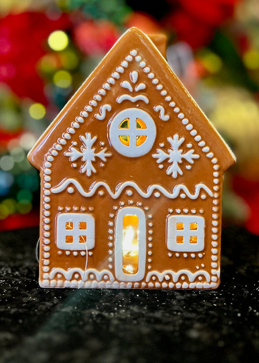 LED CERAMIC GINGERBREAD HOUSE ECE102