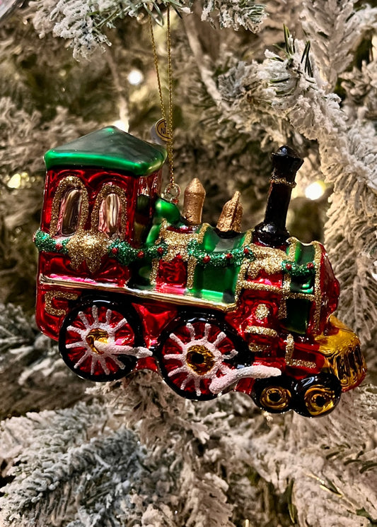 RED TRAIN GLASS ORNAMENT 4512523