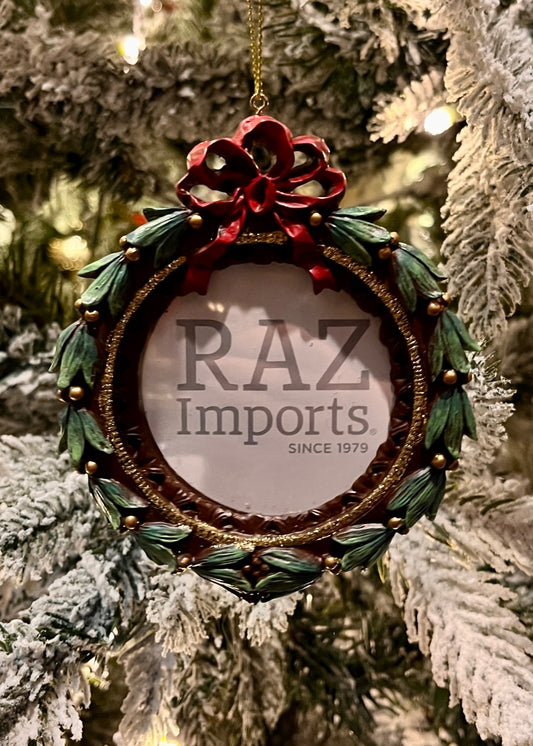 ROUND FRAME WITH BOW ORNAMENT 4512522