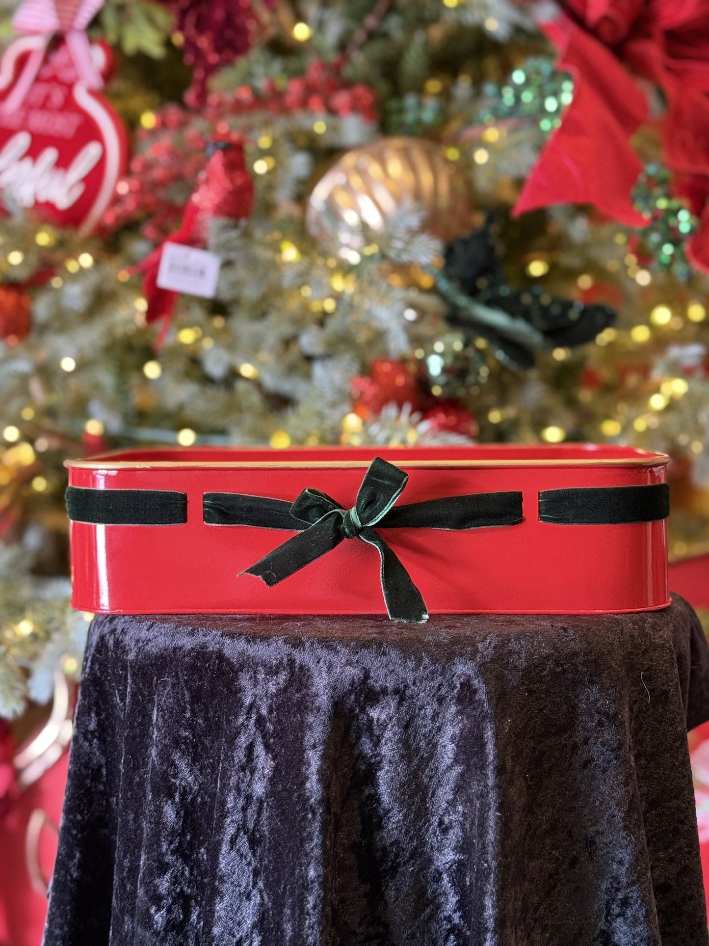 Small Red Christmas Tray STZ021