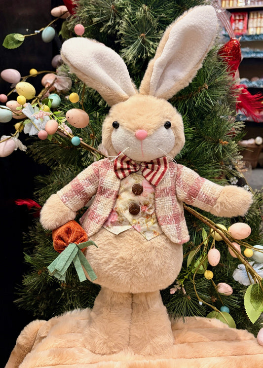  MR BUNNY IN PINK PLAID STANDING EA62218