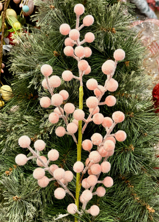 PINK FROSTY BERRY LARGE SPRAY EA62867