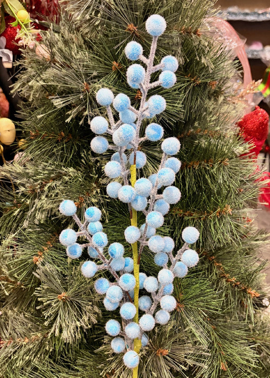 PALE BLUE FROSTY BERRY LARGE SPRAY EA2867