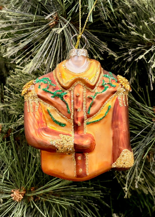 WESTERN SHIRT GLASS HANGING ORNAMENT 4524861