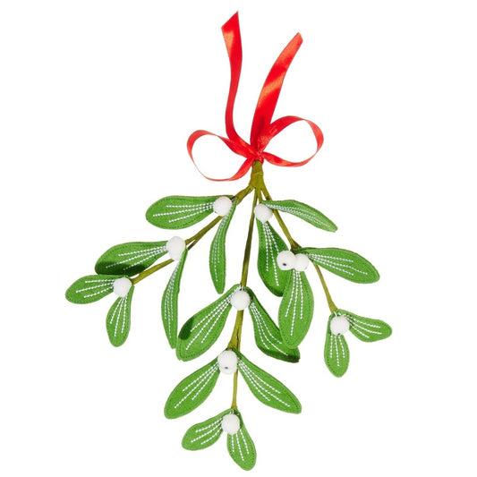 CLIP ON OR HANGING FELT MISTLETOE 6 INCH 4502263