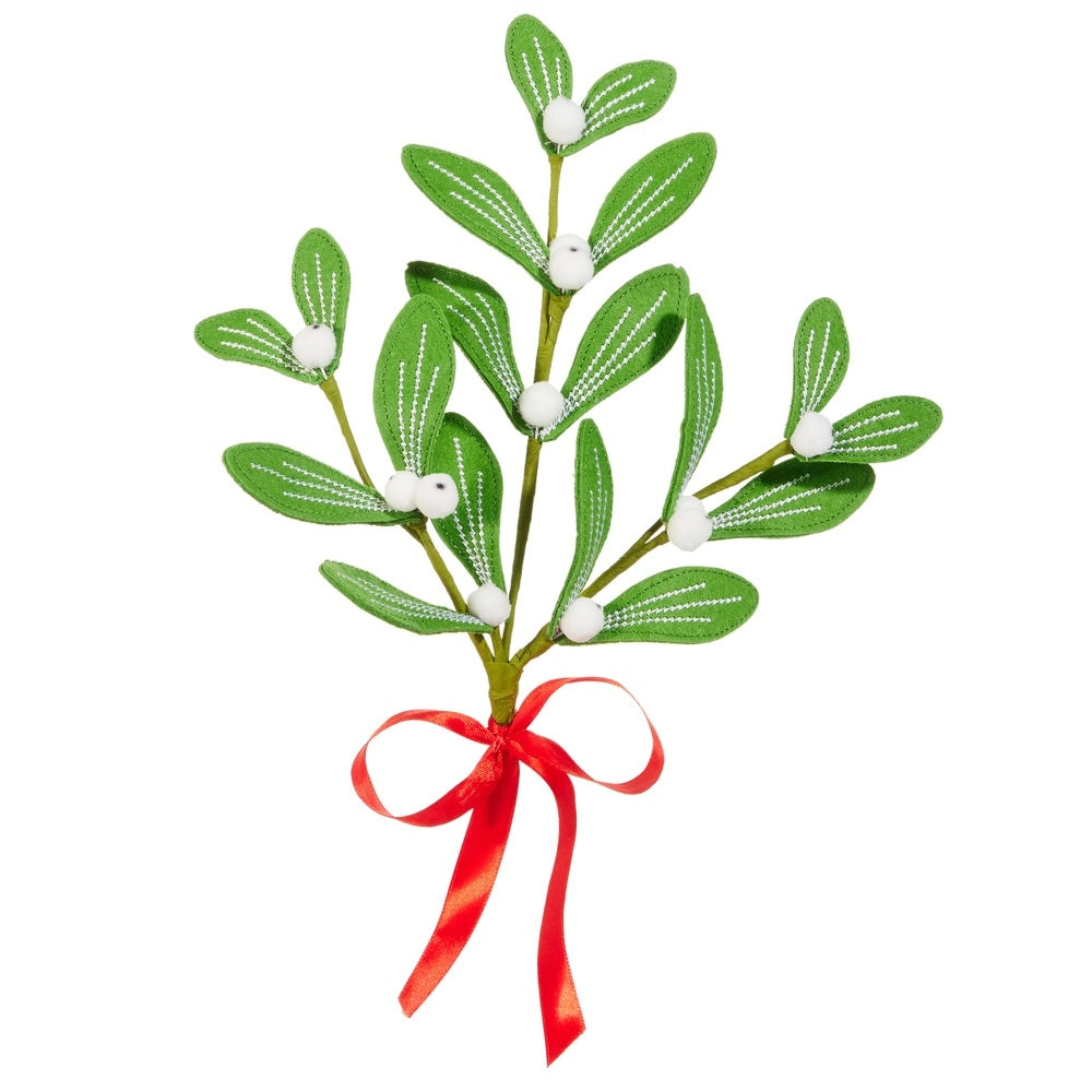 CLIP ON OR HANGING FELT MISTLETOE 6 INCH 4502263