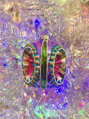 Vintage Purple + Pink Witch Eye Reflector Ornament 4524892