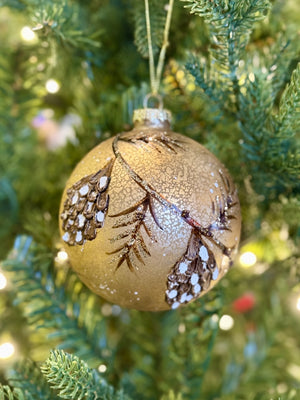 Brown Mercury Pinecone Round Ornament 4322809