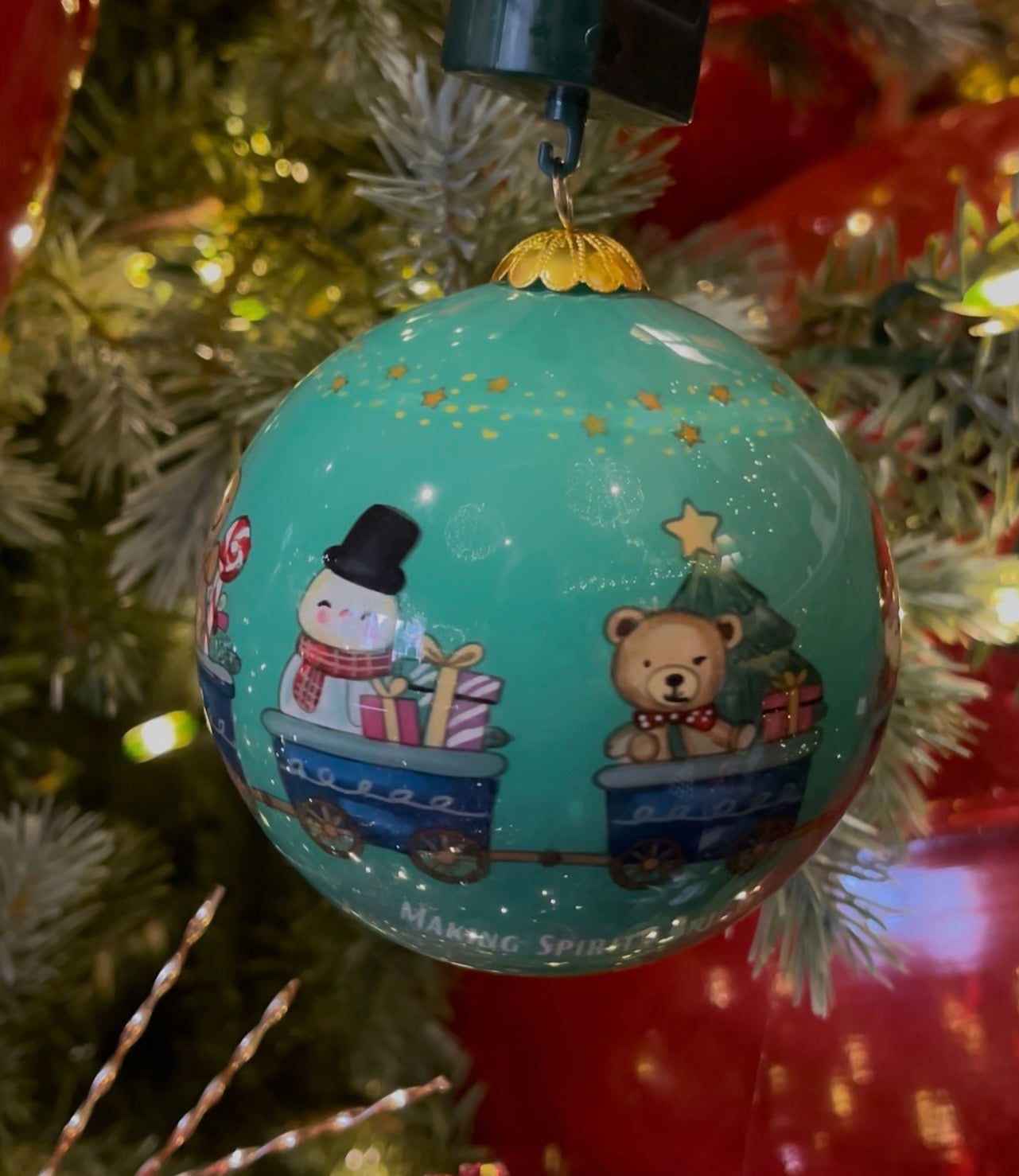 MAKING SPIRITS BRIGHT 2026  - SANTA TRAIN ALL ABOARD ORNAMENT