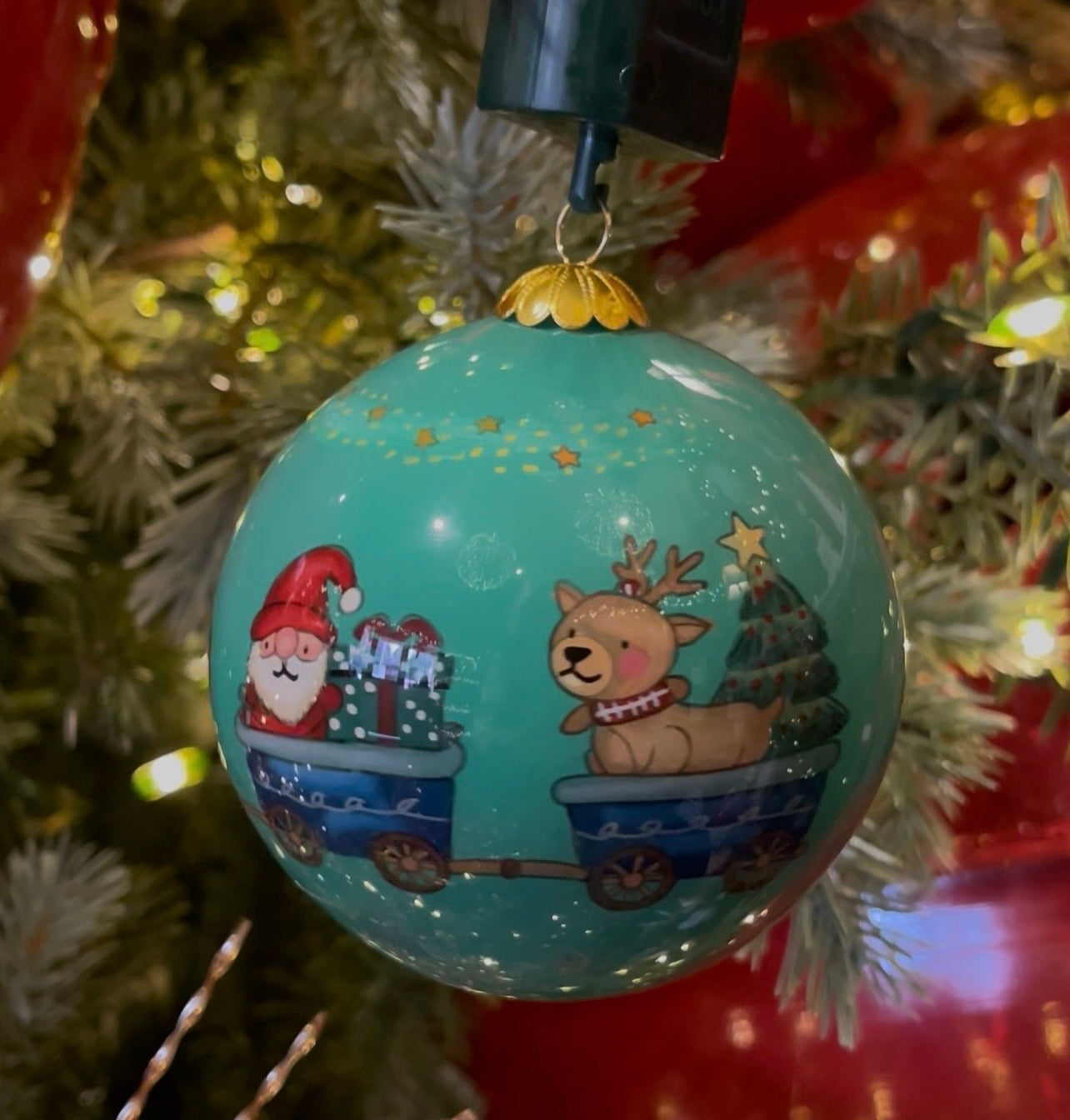 MAKING SPIRITS BRIGHT 2026  - SANTA TRAIN ALL ABOARD ORNAMENT