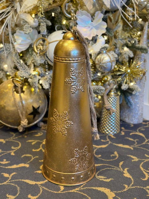LARGE GOLD EMBOSSED LONG BELL 