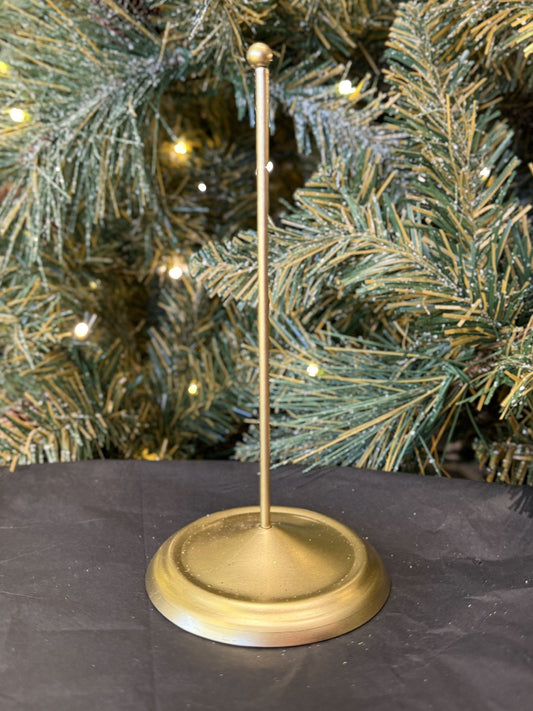 Upright Gold Metal Christmas Tree Topper Display Stand