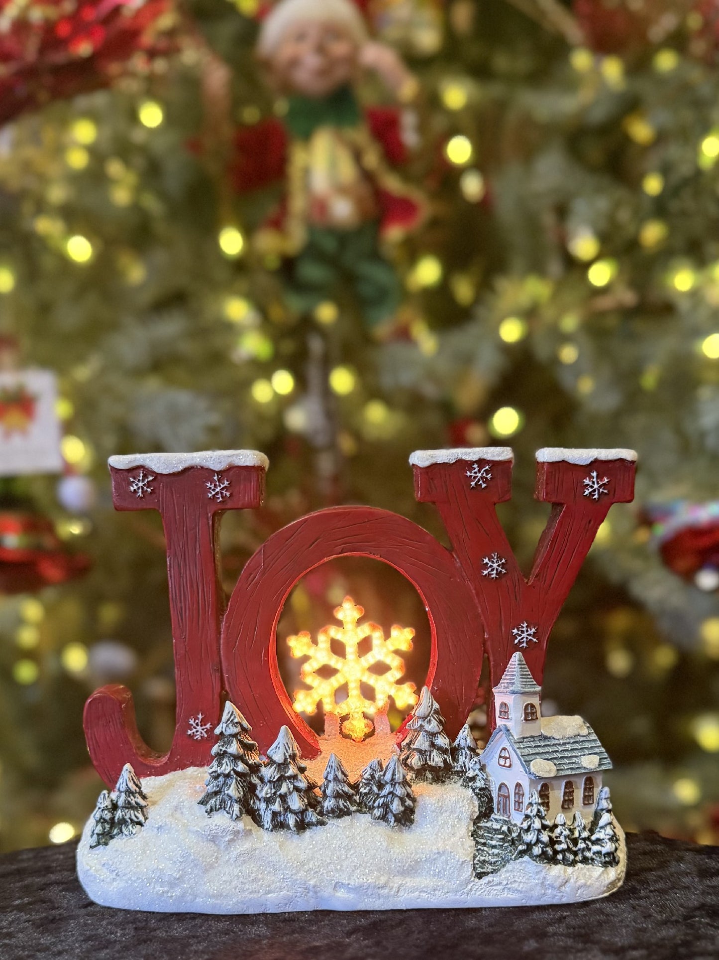 JOSEPH'S STUDIO JOY WITH SNOWFLAKE LED SCENE 138024