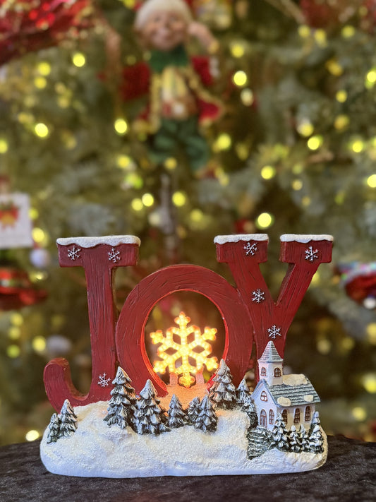 JOSEPH'S STUDIO JOY WITH SNOWFLAKE LED SCENE 138024