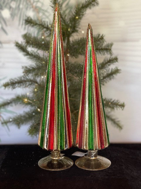 RIBBED GOLD WITH RED & GREEN LARGE TREE 4122868
