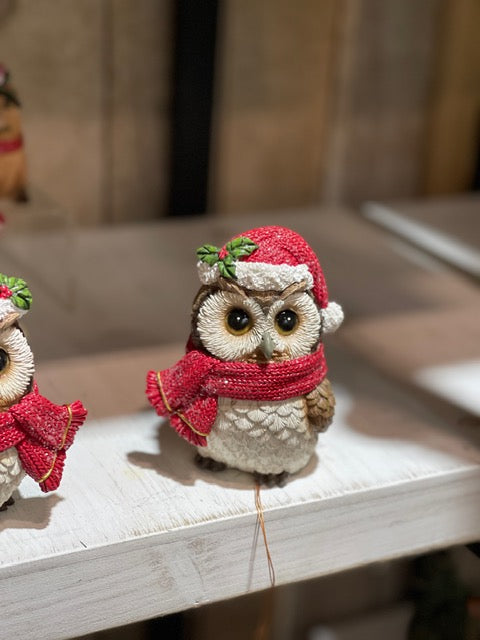 CHRISTMAS OWL SCARF LEFT XM886