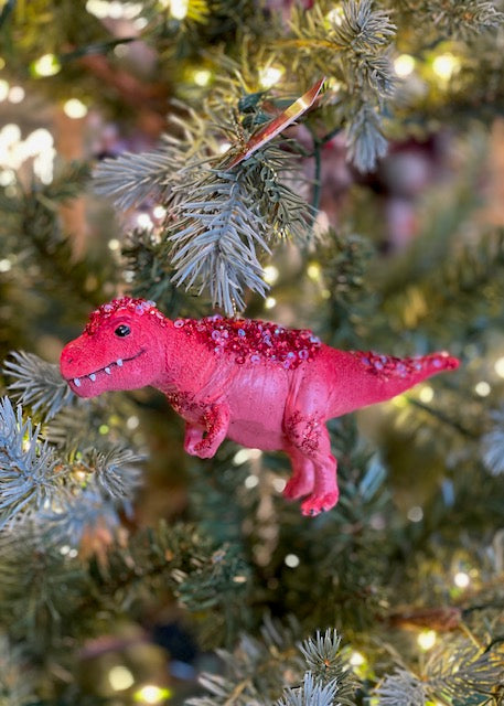 RED T-REX DINOSAUR HANGING ORNAMENT SHD2014