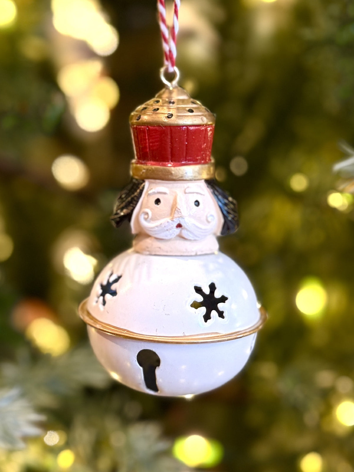 WHITE NUTCRACKER BELL ORNAMENT XM1864