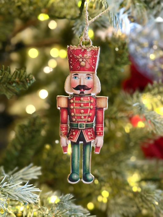 RED GREEN PANTS NUTCRACKER METAL ORNAMENT XM1150