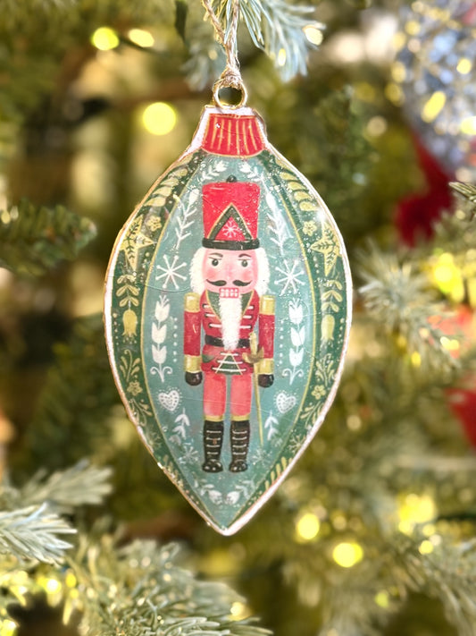 NUTCRACKER METAL DROP ORNAMENT XM1153