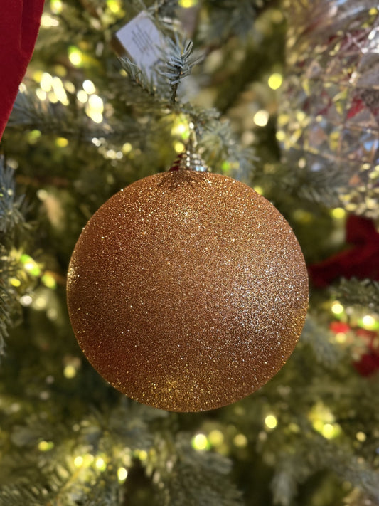  COPPER GLITTER 14CM SHATTERPROOF ORNAMENT X466988