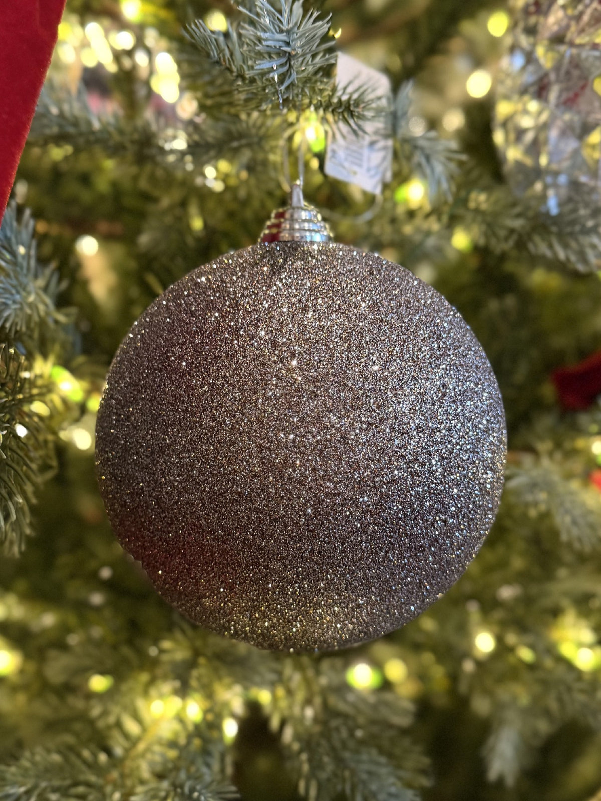 BRONZE GLITTER 14CM SHATTERPROOF BALL X466988