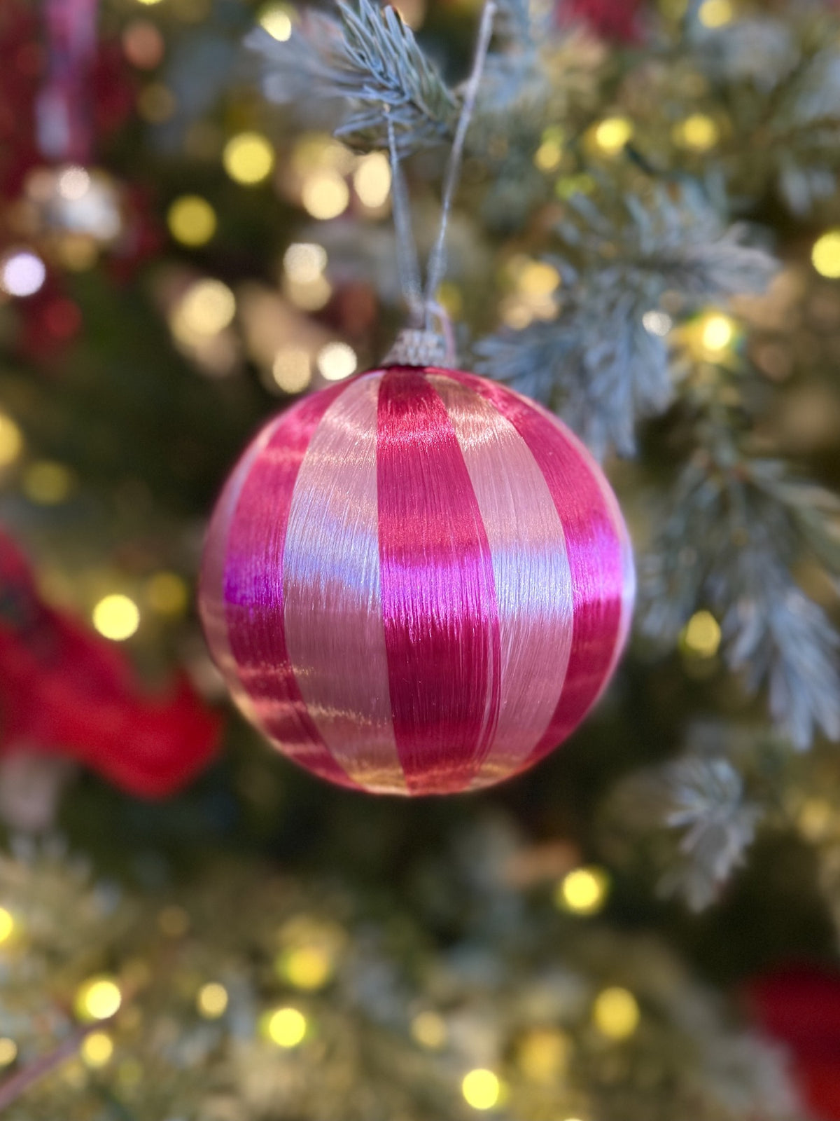 PINK FLOSS FOAM BAUBLE 10 CMS XM2375