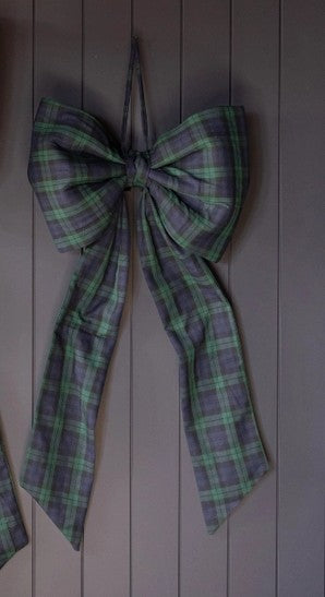 BLACKWATCH TARTAN OVERSIZED BOW  M-4789
