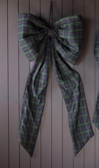 BLACKWATCH TARTAN OVERSIZED LARGE BOW L-4772