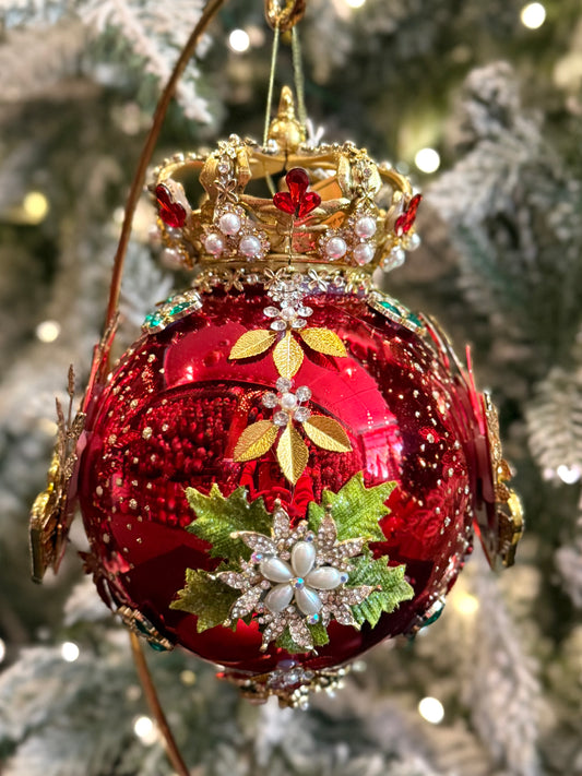 MARK ROBERTS - Red Crown Jewels Ornament 36-61414