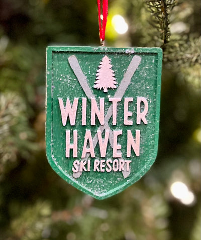 WINTER HAVEN SKI RESORT 3.5 INCH ORNAMENT 4307005