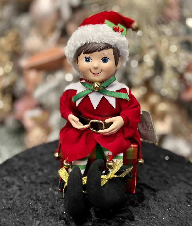 RED ELF ON PRESENT 10 INCH 4315570