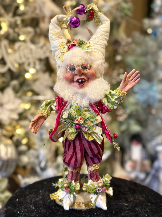MARK ROBERTS - Small Raspberry Cookie Elf 51-64098