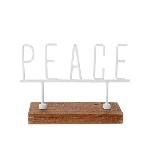 PEACE WOOD & METAL SIGN 4257293