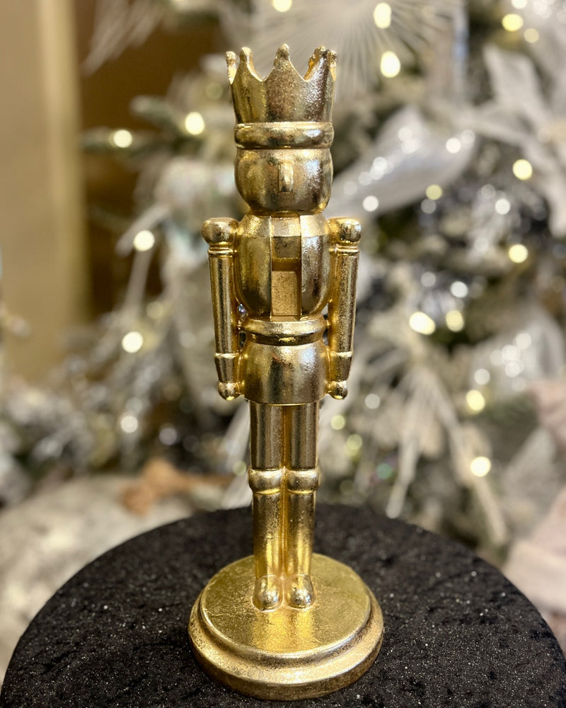 GOLD LUXE NUTCRACKER SOLDIER CANDLE HOLDER 4510322