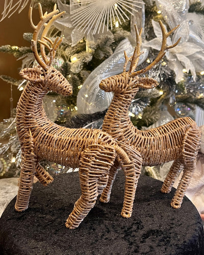 WOVEN BASKET WEAVE SET OF 2 REINDEER 4459194