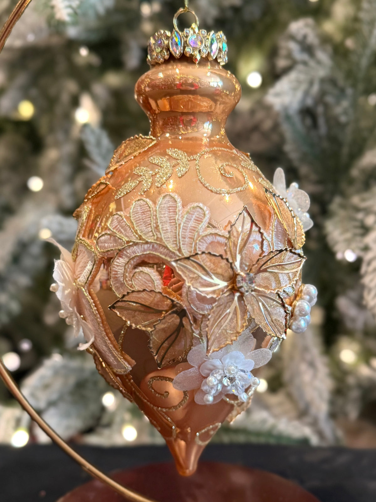 MARK ROBERTS - Gold Kings Jewel Fancy Finial Ornament 36-61502