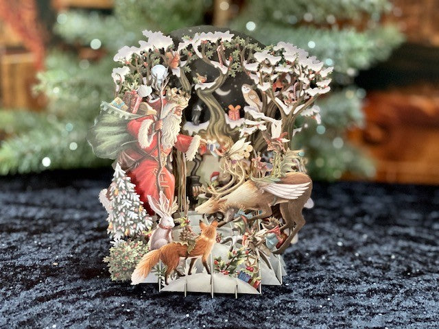 3D CHRISTMAS CARDS - SANTA'S WOODLAND