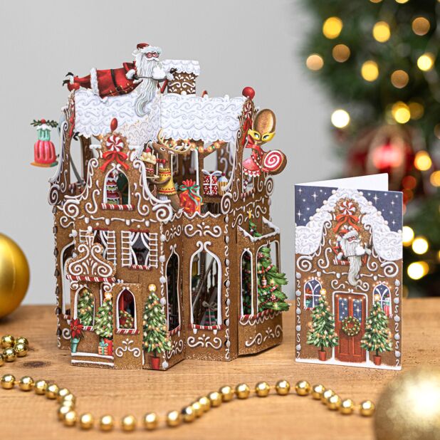 3D CHRISTMAS CARDS - GINGERBREAD HOUSE