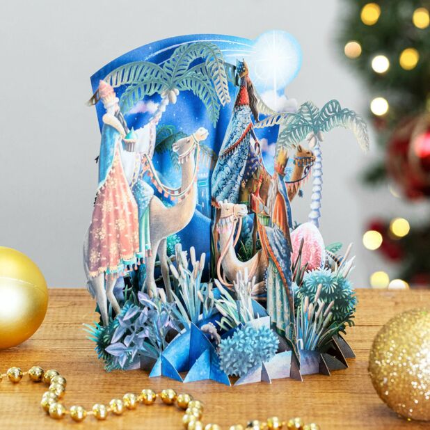 3D POP UP CHRISTMAS CARD - THREE KINGS