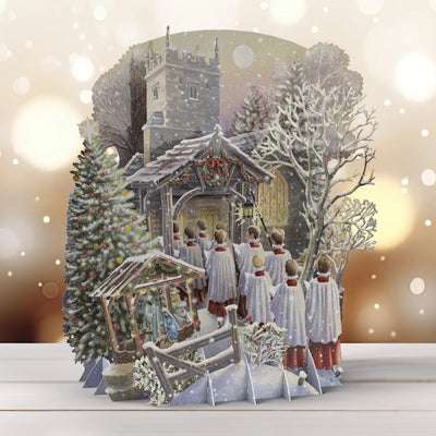 3D POP UP CHRISTMAS CARD - CHRISTMAS CHOIR