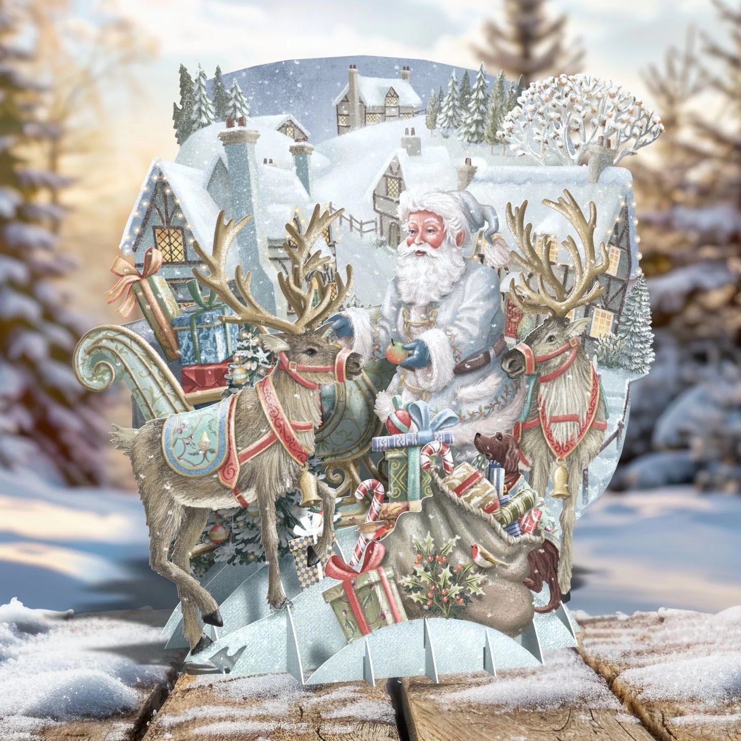 3D CHRISTMAS CARDS - SANTA'S TEAM