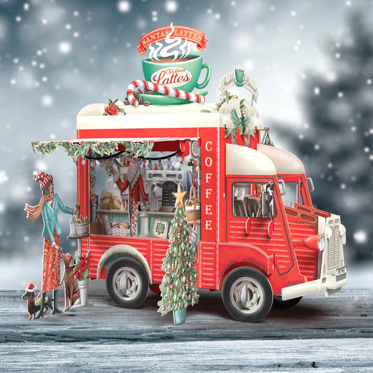 3D CHRISTMAS CARDS - CHRISTMAS COFFEE