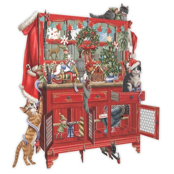 3D POP UP CHRISTMAS CARDS - SANTA'S DRESSER 