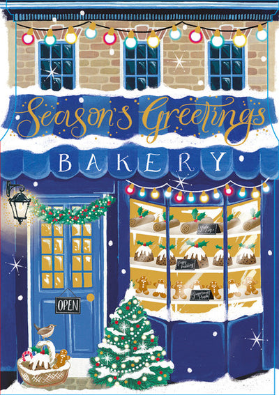 Bakery Village House Christmas Card