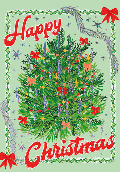 Christmas Tree Retro Christmas Card