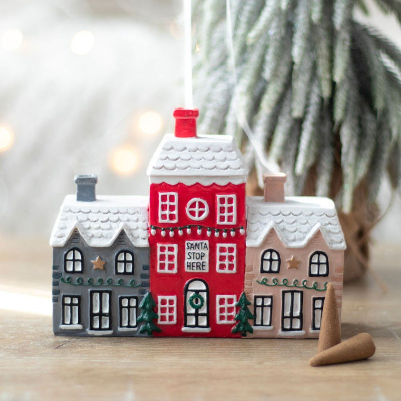 Christmas Village Resin Incense Cone Holder CV56122