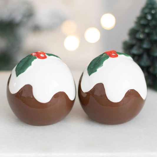 CHRISTMAS PUDDING SALT & PEPPER SET CP62224