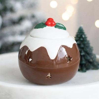 CHRISTMAS PUDDING SHAPED OIL/WAX BURNER CP62324