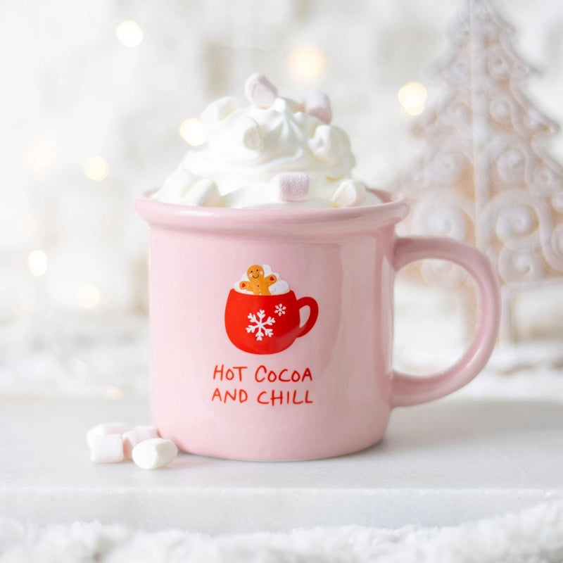 HOT COCOA AND CHILL CERAMIC MUG SF71524